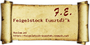 Feigelstock Euszták névjegykártya